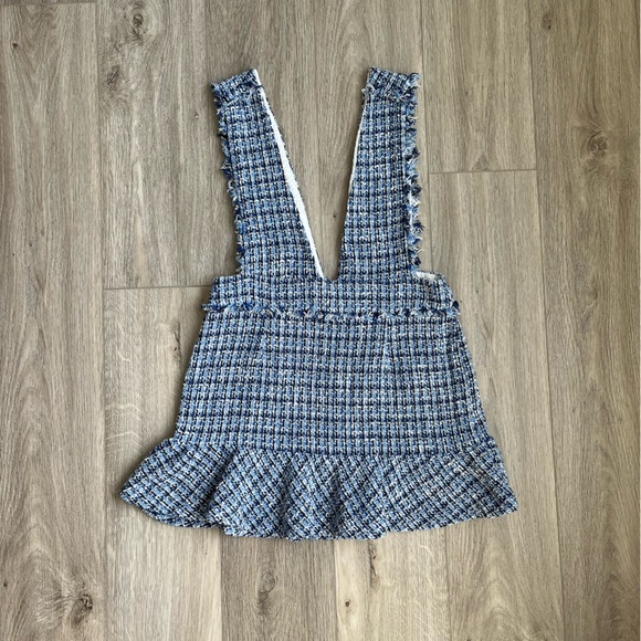 ZARA Textured Pinafore Dress - Picture 2 of 5